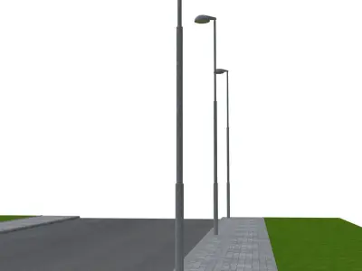 Street lamp 01 3D model