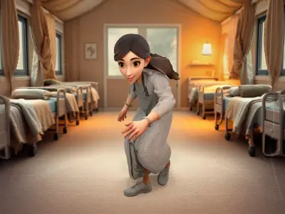 Caregiver Character in Cozy Clinic Style Low-poly 3D model