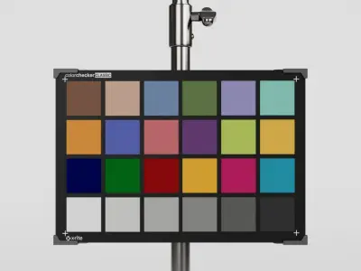 Color Checker with Chrome and Grey Ball 3D model