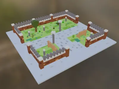 Voxel Park 3D model