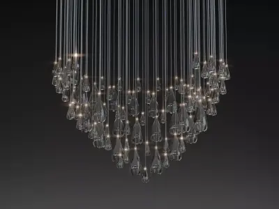 Glass Drops Haida Pendant 3D model