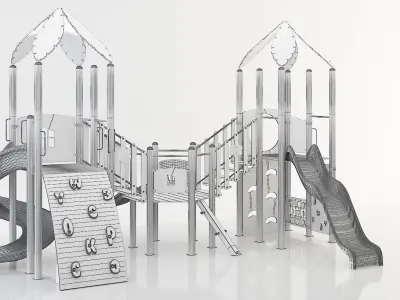 kids child playground 3d model 4 3D model