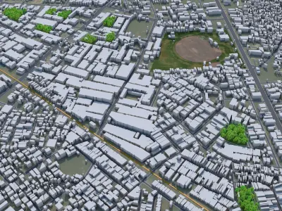 Bareilly Uttar Pradesh India 25km AI Low-poly 3D model