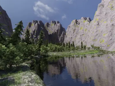 Scene Lake 3D model