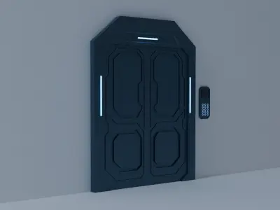 Sci fi elevator Low-poly 3D model purchase
