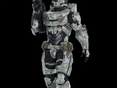 Sci-fi Armored Soldier 3D model