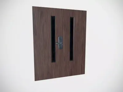 Wooden Door Low-poly 3D model