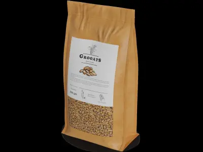 Other groats Spelt Groats Low-poly 3D model