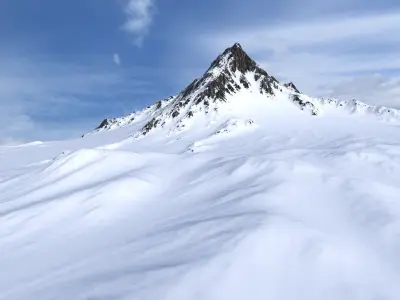 Snow Mountain 12 Low-poly 3D model