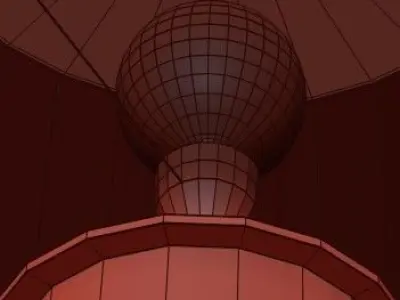 Eliot Bone Tile Table lamp with Linen Shade 3D model