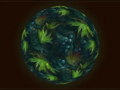 Grass Pine Forest Floor --20 TEXTURES-- Hand-painted --PACK 4--- Texture