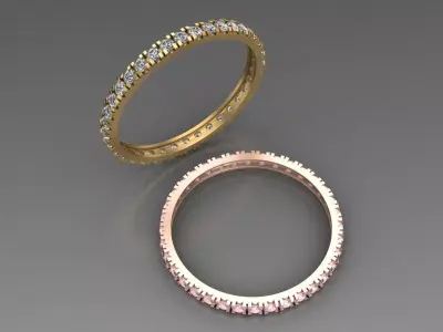 Special light micro prongs ring 3D print model