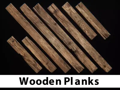 Wooden Planks Low-poly 3D model order