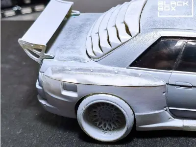 GTR R32 Louver and Wing for tamiya 1-24 and HOTHWEELS 1-64 3D print model