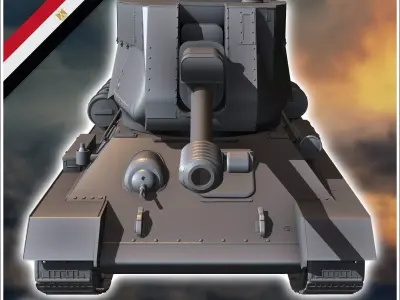 T122 SPG 122mm assault gun - Soviet army WW2 Second World East f 3D print model