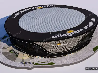 Allegiant Stadium  Las Vegas-Nevada USA Low-poly 3D model