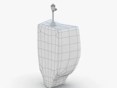 1620 - Urinal Low-poly 3D model