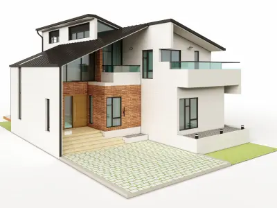 Duplex House-2 3D model