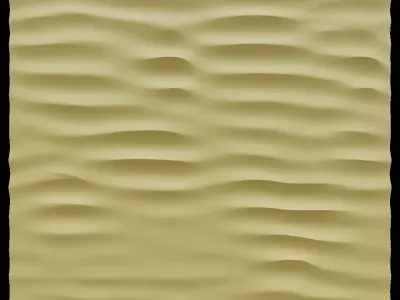 Tileable Sand Terrain Dunes - 4K textures Low-poly 3D model