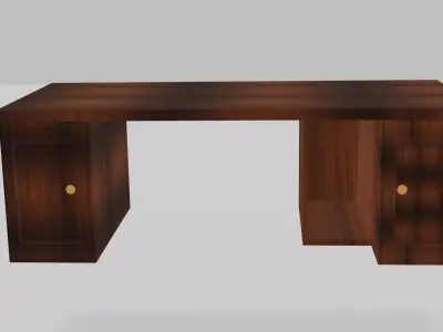 Wooden Desk 3D model
