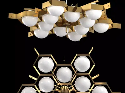 Esagono chandelier 3D model