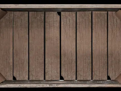 Wooden Crate Version A Low-poly 3D model