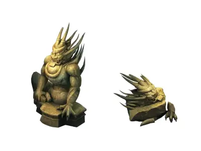 Game Model - guardian of the tomb of the evil ston 3D model