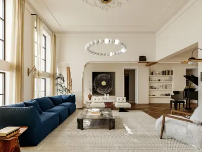  villa interior scenes 3D model get