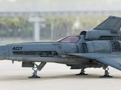 Viper Mark 2B Space Fighter 3D model