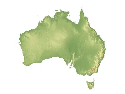 Australia Terrain 3D Map 3D model