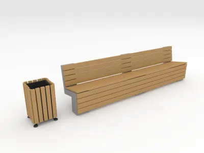Collection Bench Park 12 3D Model Pack