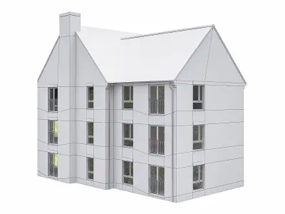 Neighborhood Houses P36 Low-poly 3D model