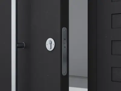 Aluminium door 101 3D model