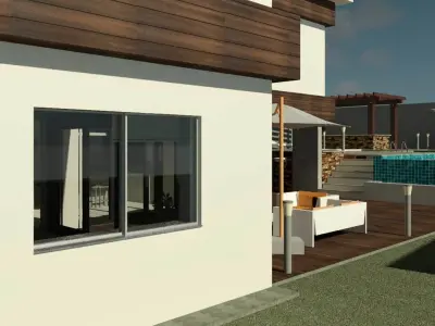 Double Sliding Window Revit Family 3D model