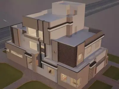 Exterior modern house 3D model