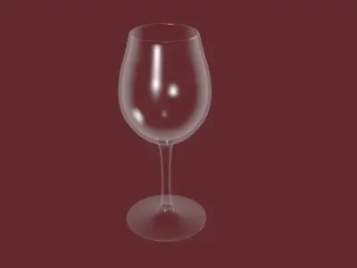 Wine Glass Low-poly 3D model