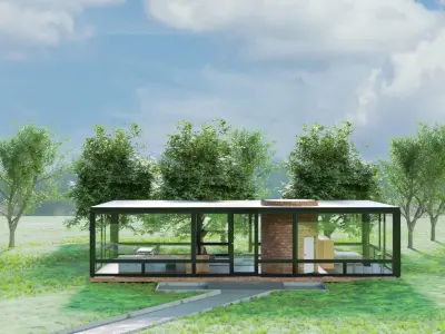 GLASS HOUSE 3D model get
