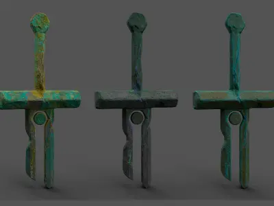 Fantasy ancient asset pack Low-poly 3D model