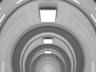 Sci Fi Tunnel 3D model 15