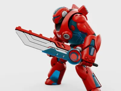 BATTLE DROID X-5000  RIGGED 3D model