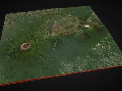 Kawah ljen Volcano 3D model
