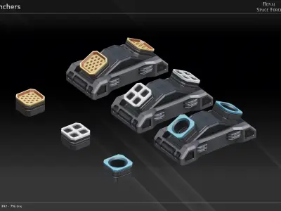 RSF Spaceship Lancaster Class Destroyer Low-poly 3D model