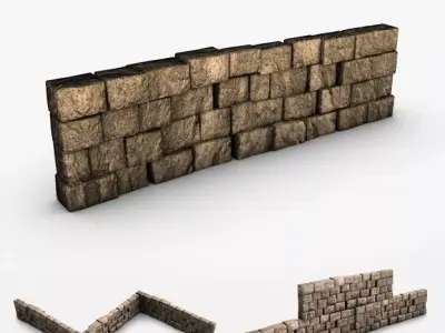 Stone Wall 3D model