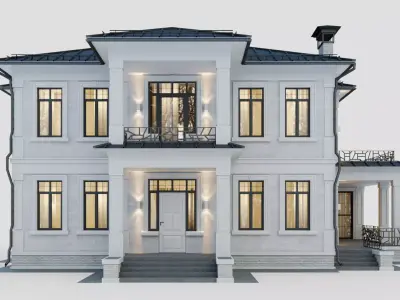 Neoclassical style house 3D model