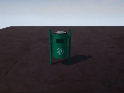 trash bin Free low-poly 3D model
