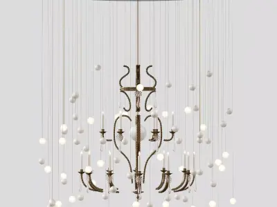 Contemporary Le Merveilleux Black Chandelier  3D model