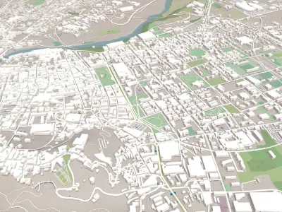 Cityscape Biella Italy  3D model