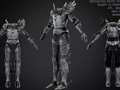 Berserk Griffith Armor for Cosplay 3D print model