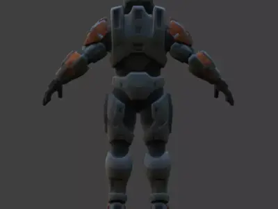 sci fi soldier low poly Low-poly 3D model
