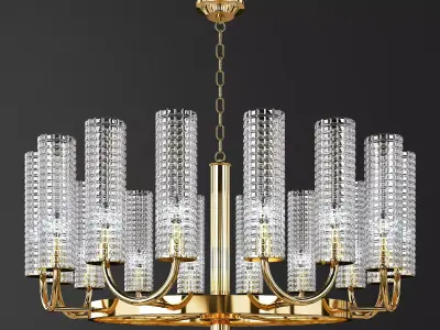 GOLD SEA GLASS CHANDELIER 2 Low-poly 3D model